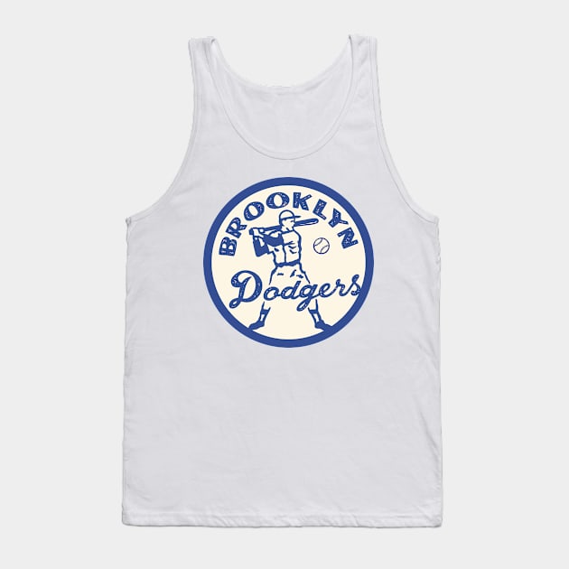 Old Baseball Brooklyn  Dodgers Tank Top by Punk Rock